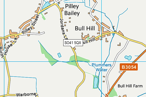 SO41 5QX map - OS VectorMap District (Ordnance Survey)