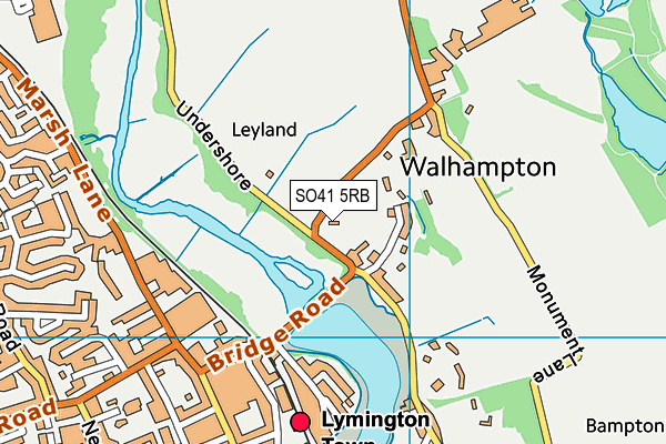 SO41 5RB map - OS VectorMap District (Ordnance Survey)