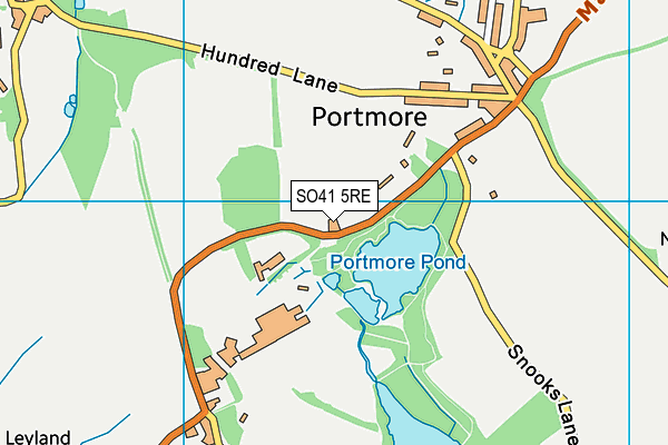 SO41 5RE map - OS VectorMap District (Ordnance Survey)