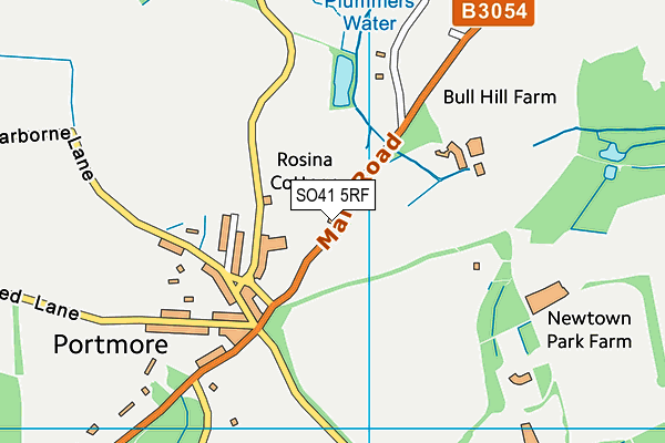SO41 5RF map - OS VectorMap District (Ordnance Survey)