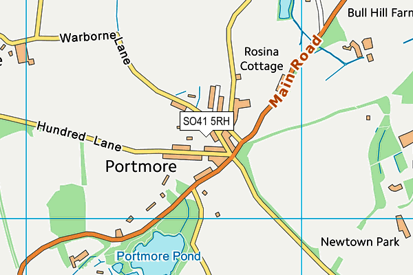 SO41 5RH map - OS VectorMap District (Ordnance Survey)