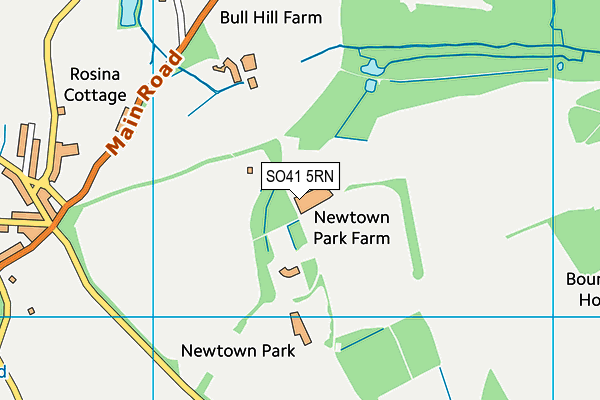 SO41 5RN map - OS VectorMap District (Ordnance Survey)