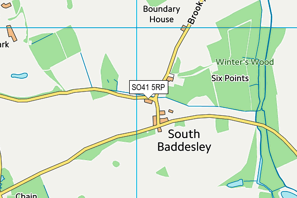 South Baddesley Church of England Primary School & Nursery map (SO41 5RP) - OS VectorMap District (Ordnance Survey)