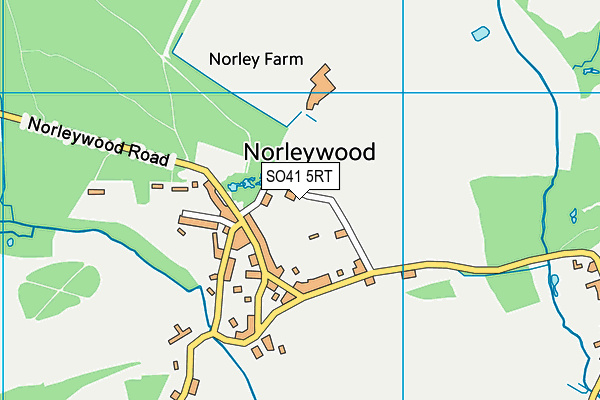 SO41 5RT map - OS VectorMap District (Ordnance Survey)