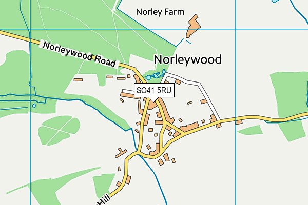 SO41 5RU map - OS VectorMap District (Ordnance Survey)