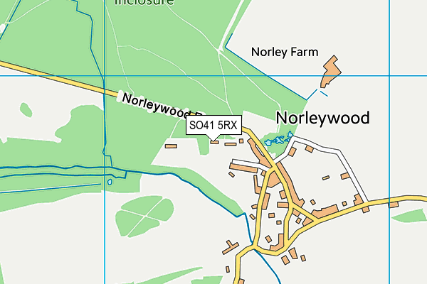 SO41 5RX map - OS VectorMap District (Ordnance Survey)