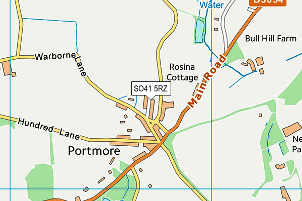 SO41 5RZ map - OS VectorMap District (Ordnance Survey)