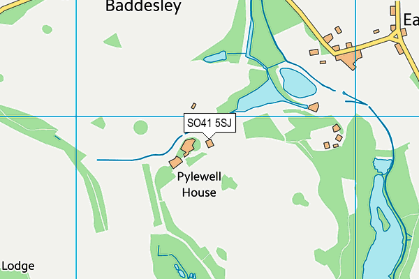 Pylewell Park Estate map (SO41 5SJ) - OS VectorMap District (Ordnance Survey)