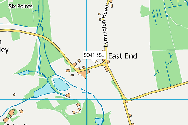 SO41 5SL map - OS VectorMap District (Ordnance Survey)