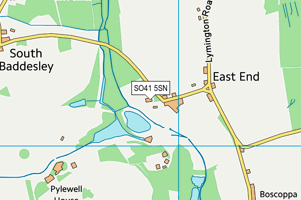 SO41 5SN map - OS VectorMap District (Ordnance Survey)