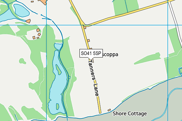 SO41 5SP map - OS VectorMap District (Ordnance Survey)