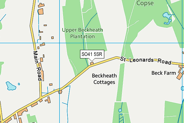 SO41 5SR map - OS VectorMap District (Ordnance Survey)