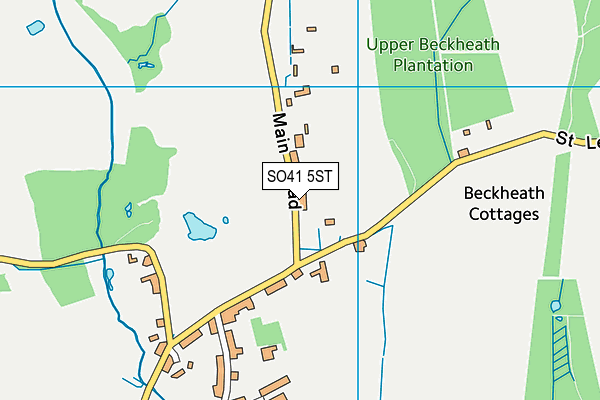 SO41 5ST map - OS VectorMap District (Ordnance Survey)