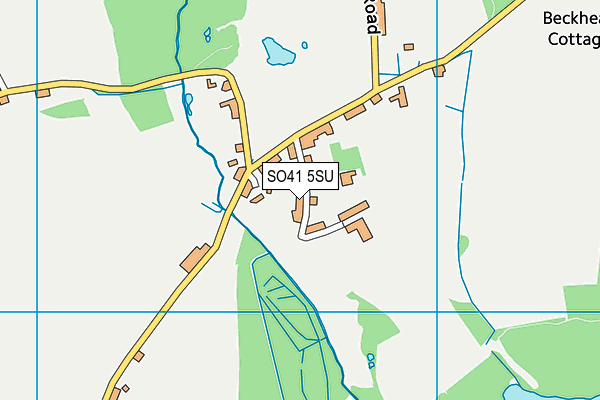 SO41 5SU map - OS VectorMap District (Ordnance Survey)