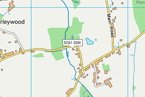 SO41 5SW map - OS VectorMap District (Ordnance Survey)