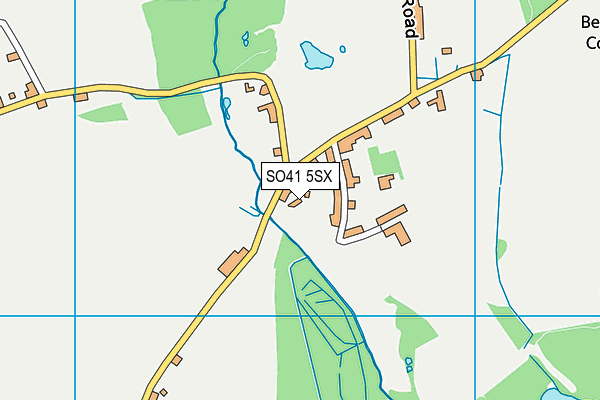 SO41 5SX map - OS VectorMap District (Ordnance Survey)