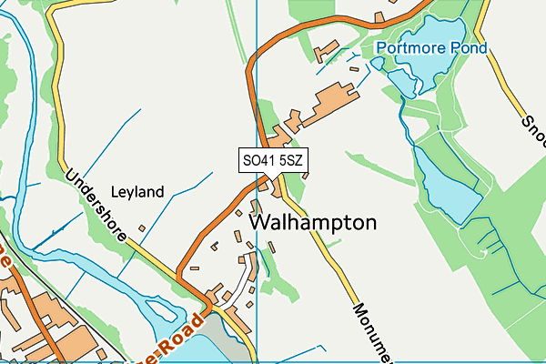 SO41 5SZ map - OS VectorMap District (Ordnance Survey)