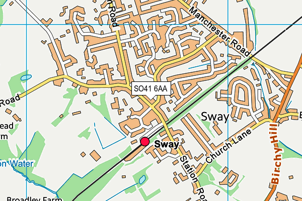 SO41 6AA map - OS VectorMap District (Ordnance Survey)