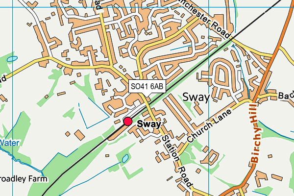 SO41 6AB map - OS VectorMap District (Ordnance Survey)