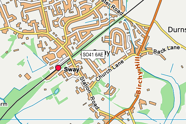 SO41 6AE map - OS VectorMap District (Ordnance Survey)