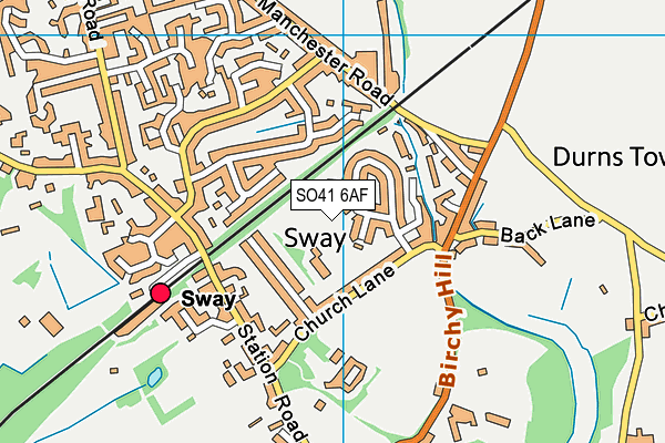 SO41 6AF map - OS VectorMap District (Ordnance Survey)