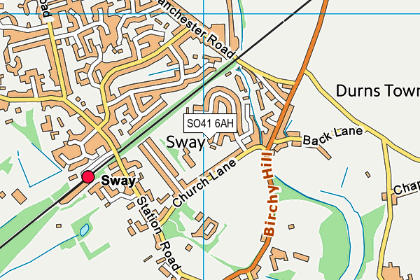 SO41 6AH map - OS VectorMap District (Ordnance Survey)