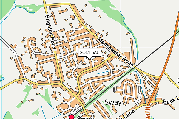 SO41 6AU map - OS VectorMap District (Ordnance Survey)