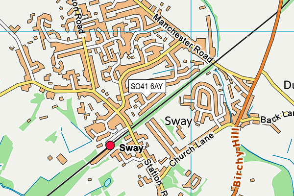 SO41 6AY map - OS VectorMap District (Ordnance Survey)