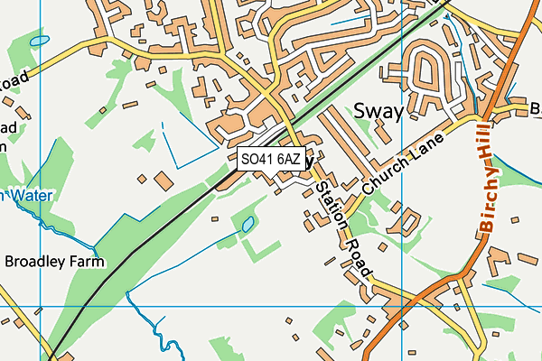 SO41 6AZ map - OS VectorMap District (Ordnance Survey)