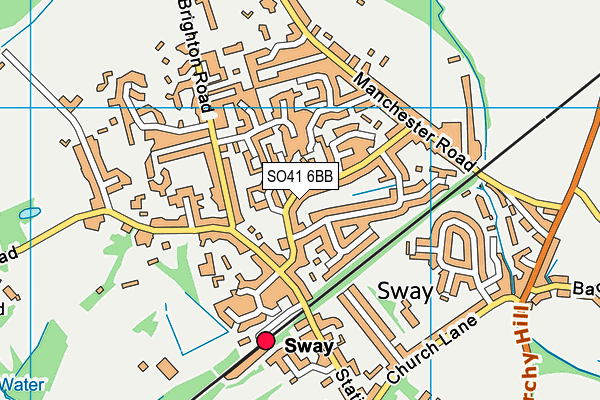SO41 6BB map - OS VectorMap District (Ordnance Survey)