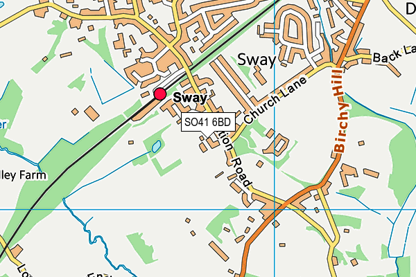 SO41 6BD map - OS VectorMap District (Ordnance Survey)