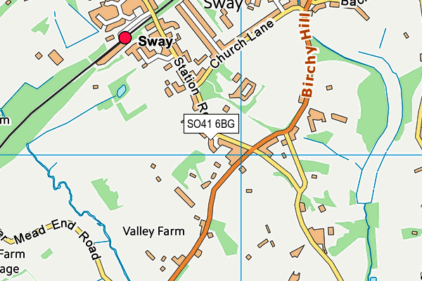 SO41 6BG map - OS VectorMap District (Ordnance Survey)