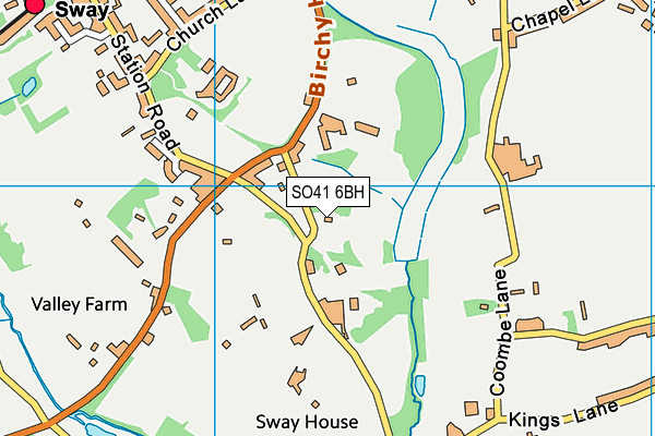 SO41 6BH map - OS VectorMap District (Ordnance Survey)