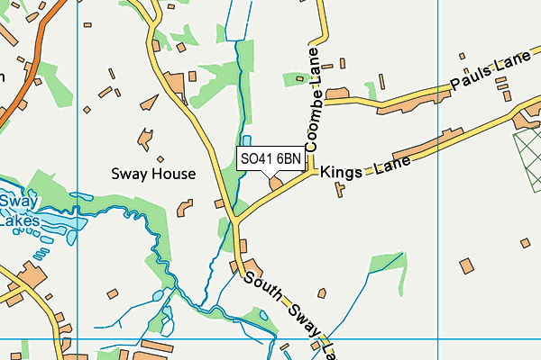 SO41 6BN map - OS VectorMap District (Ordnance Survey)