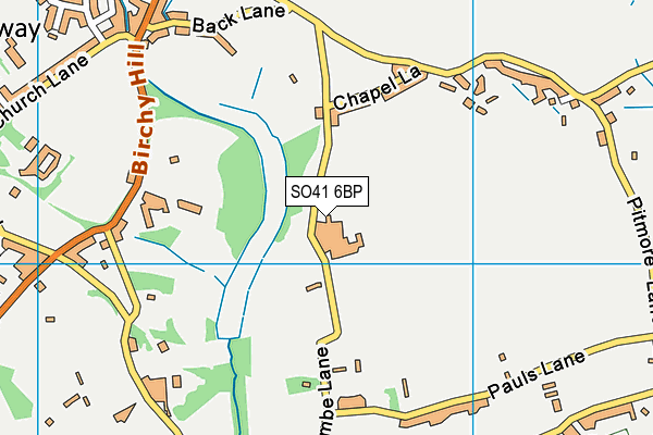 SO41 6BP map - OS VectorMap District (Ordnance Survey)