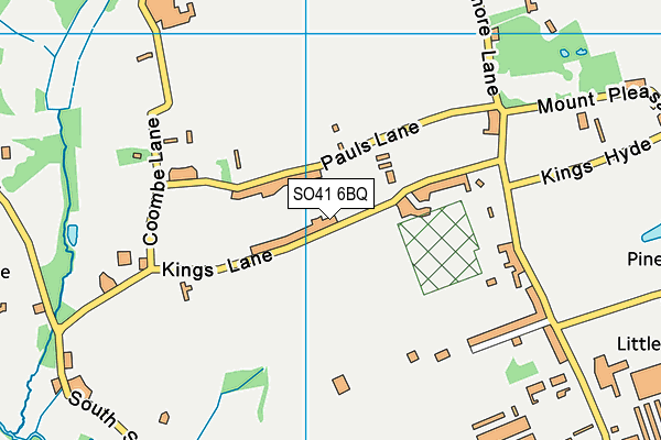 SO41 6BQ map - OS VectorMap District (Ordnance Survey)