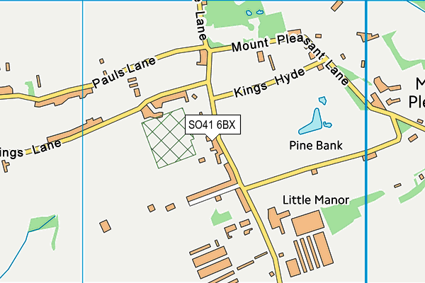 SO41 6BX map - OS VectorMap District (Ordnance Survey)