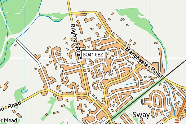 SO41 6BZ map - OS VectorMap District (Ordnance Survey)