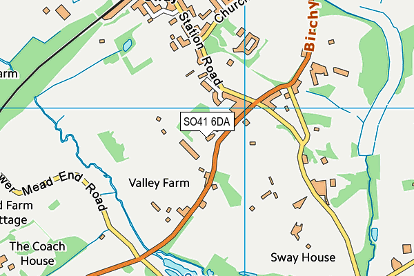 SO41 6DA map - OS VectorMap District (Ordnance Survey)