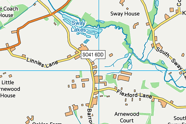 SO41 6DD map - OS VectorMap District (Ordnance Survey)
