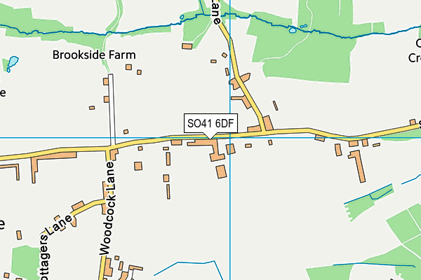 SO41 6DF map - OS VectorMap District (Ordnance Survey)