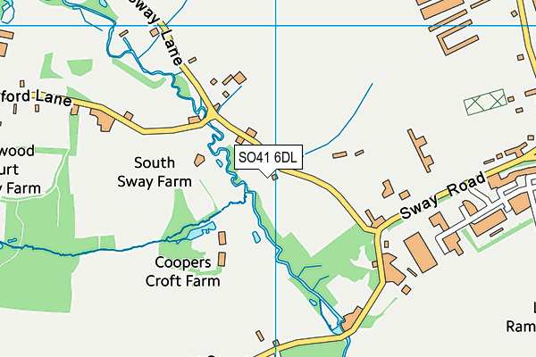 SO41 6DL map - OS VectorMap District (Ordnance Survey)