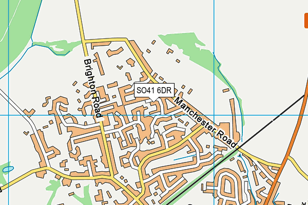 SO41 6DR map - OS VectorMap District (Ordnance Survey)
