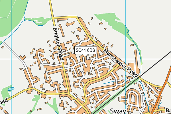 SO41 6DS map - OS VectorMap District (Ordnance Survey)