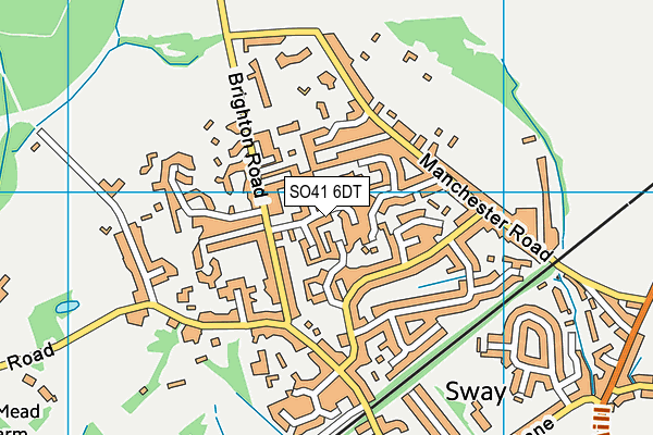 SO41 6DT map - OS VectorMap District (Ordnance Survey)