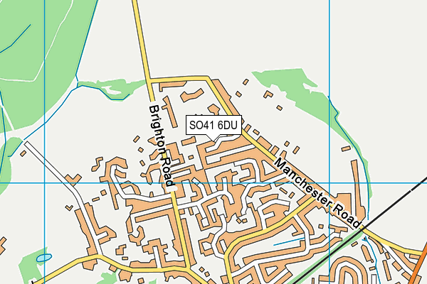 SO41 6DU map - OS VectorMap District (Ordnance Survey)