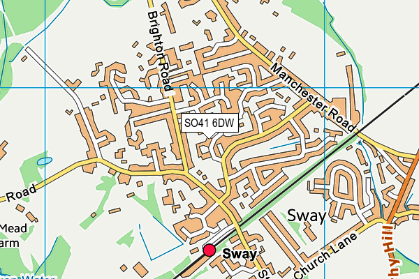 SO41 6DW map - OS VectorMap District (Ordnance Survey)