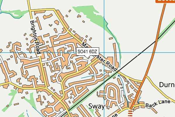 SO41 6DZ map - OS VectorMap District (Ordnance Survey)