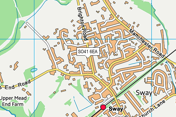 SO41 6EA map - OS VectorMap District (Ordnance Survey)