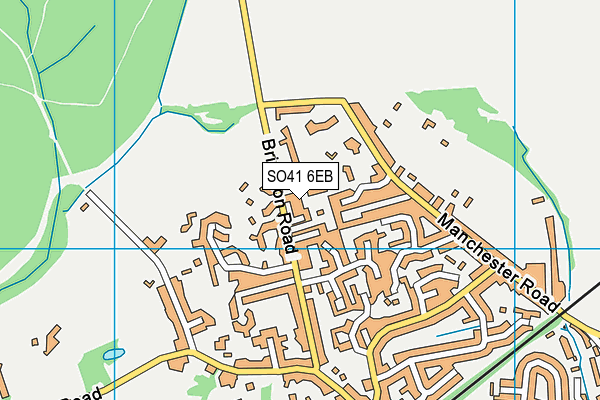 SO41 6EB map - OS VectorMap District (Ordnance Survey)